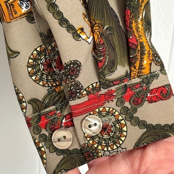 Vintage Ladies made in USA Frayne blouse with horse pattern size vintage 14 - Picture 3 of 9